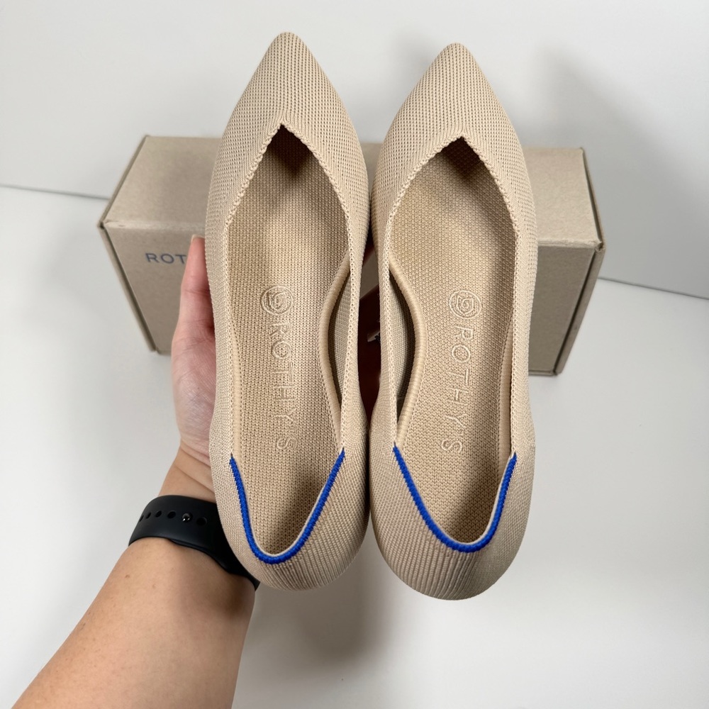 Rothy’s Brand New The Point Slip-On Shoe Ecru 7
